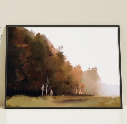 Autumn landscape painting