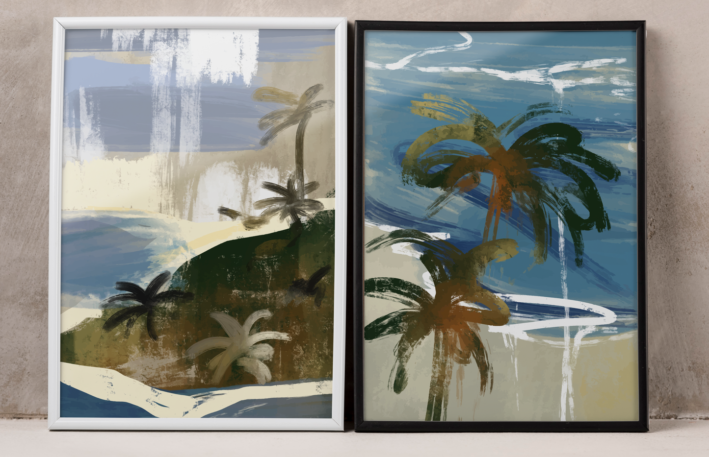 Summer resort landscape panel