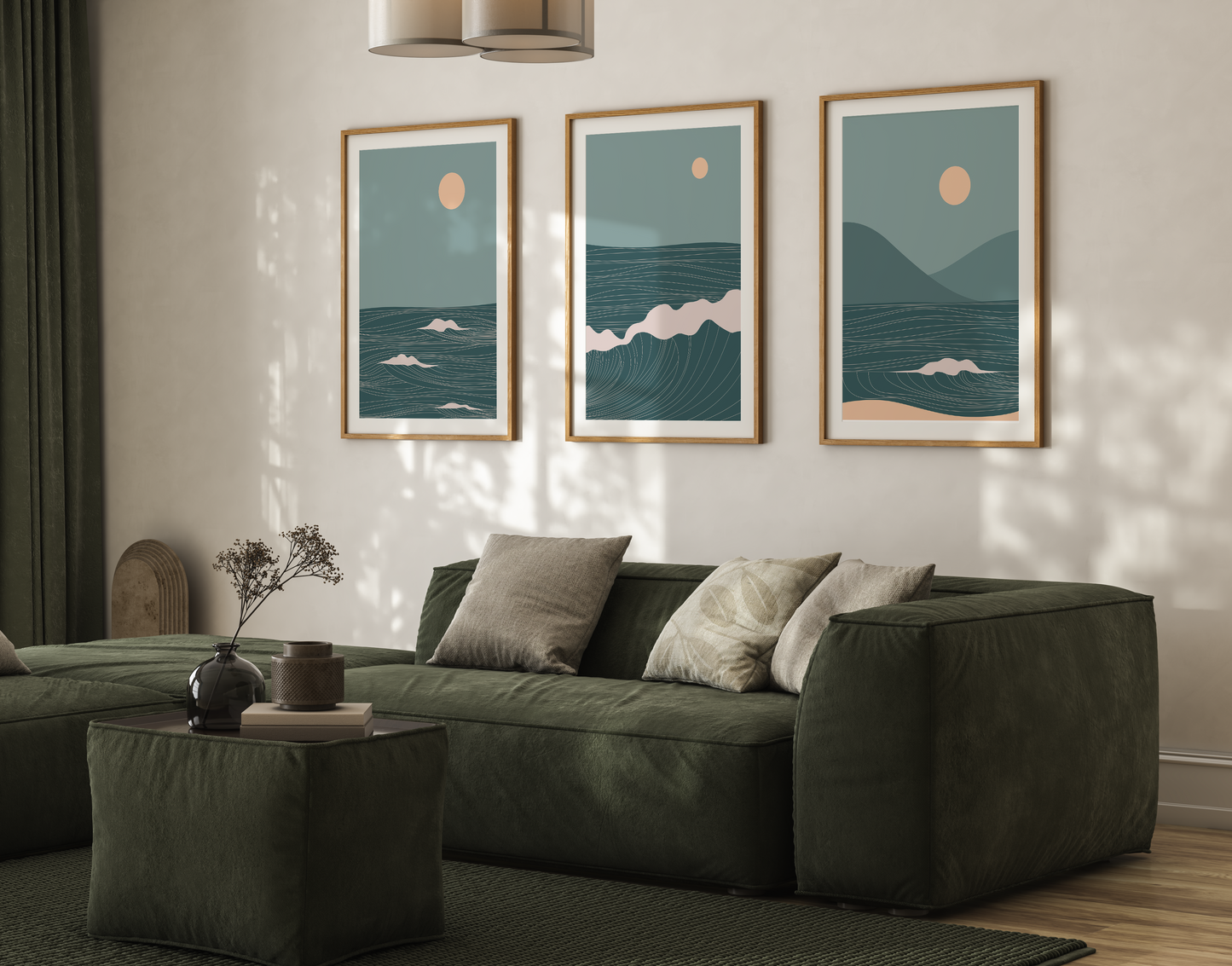 Sun & sea trendy artistic panels