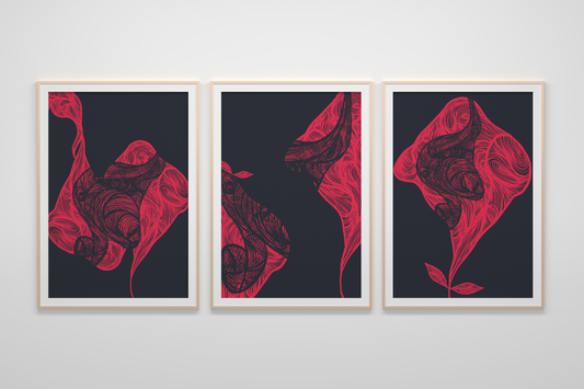 Abstract trendy artistic panels