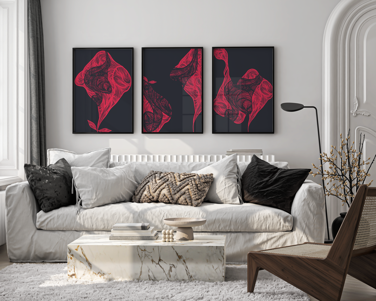 Abstract trendy artistic panels